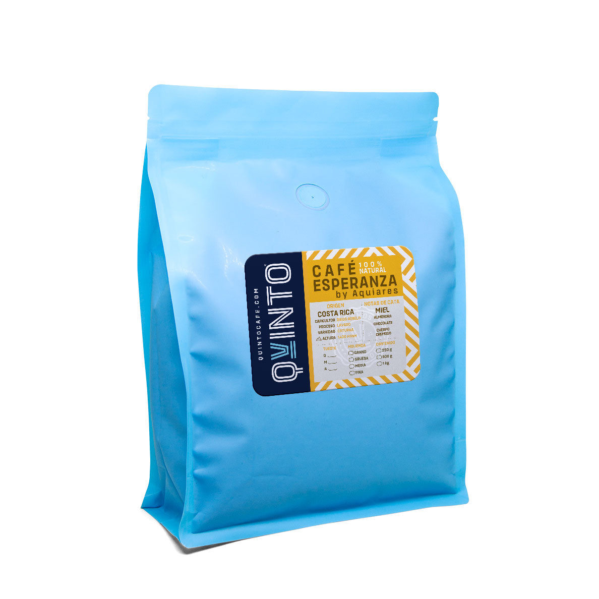 Café Esperanza by Aquiares Pack 1kg Origen Costa Rica Notas de cata Miel Almendra chocolate - Diego Robelo - Variedad Caturra