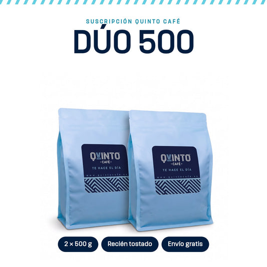 Suscripción DÚO 500 de Quinto Café: bolsas de café de especialidad